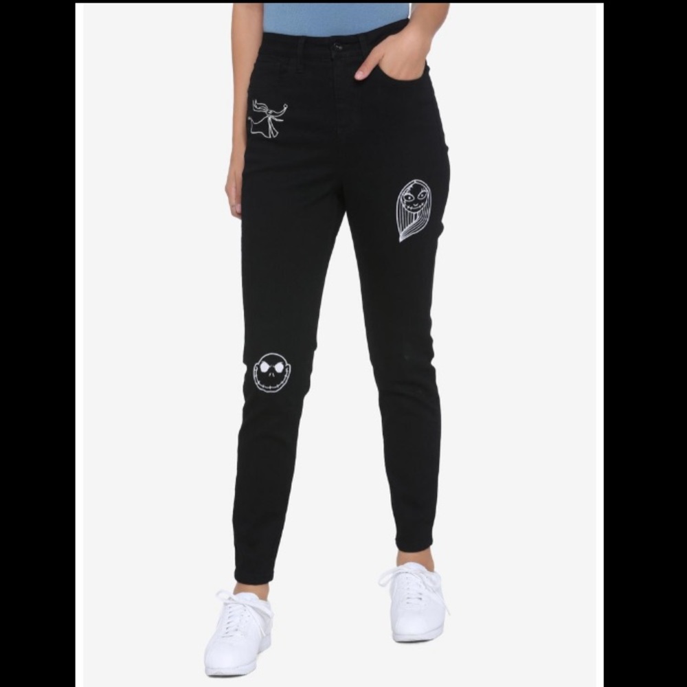 Nightmare Before Christmas Embroidered Jeans